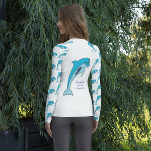 Porpoise Dolphin Rash Guard Ocean Nautical Beach