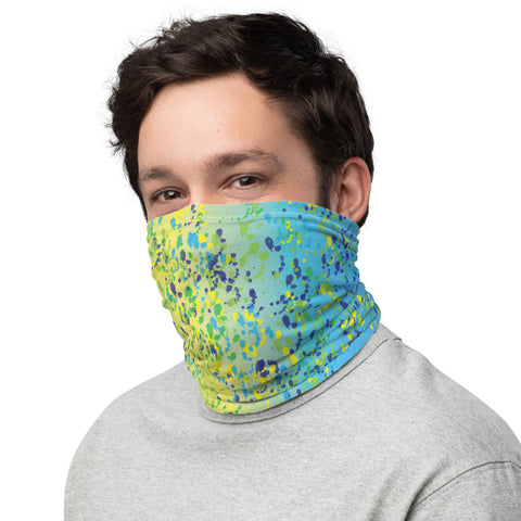 Mahi Print Neck Gaiter/Buff Dolphinfish Pattern