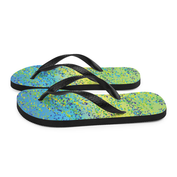 Mahi Print Flip-Flops Dolphinfish Fish Skin