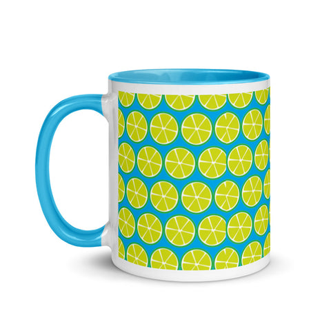 Key Lime Coffee Mug Cyan Blue